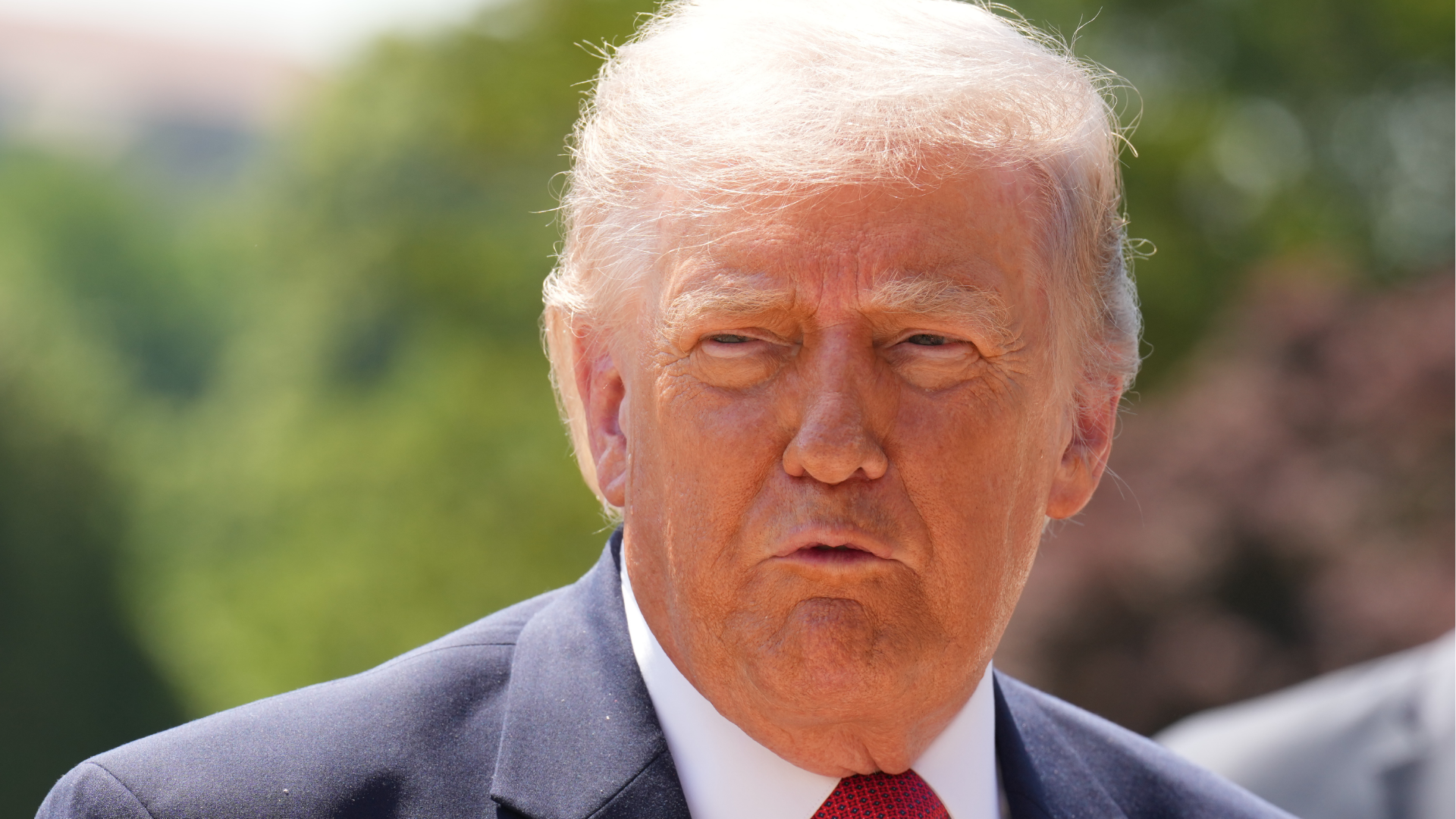 President Donald Trump speaks as he tours Ballroom construction around the outside the White House, Tuesday, May 19, 2026, in Washington.